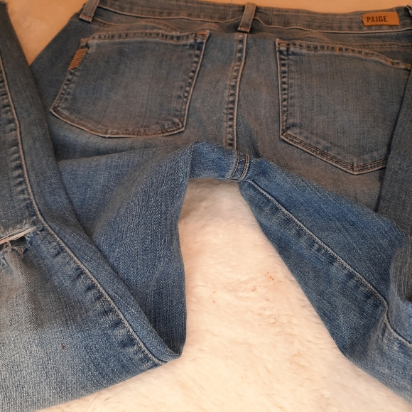 PAIGE Verdugo Crop Worn In Hem Janis Destructed Distressed, SZ 29 - Picture 11 of 16